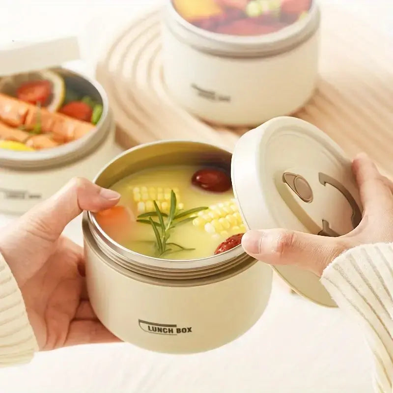 Portable Microwavable Stainless Steel Insulated Lunch Box Kit With Thermal Bag