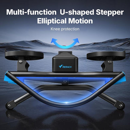 Hydraulic Fitness Stepper | LCD Monitor & Resistance Bands | 330LBS Weight Capacity