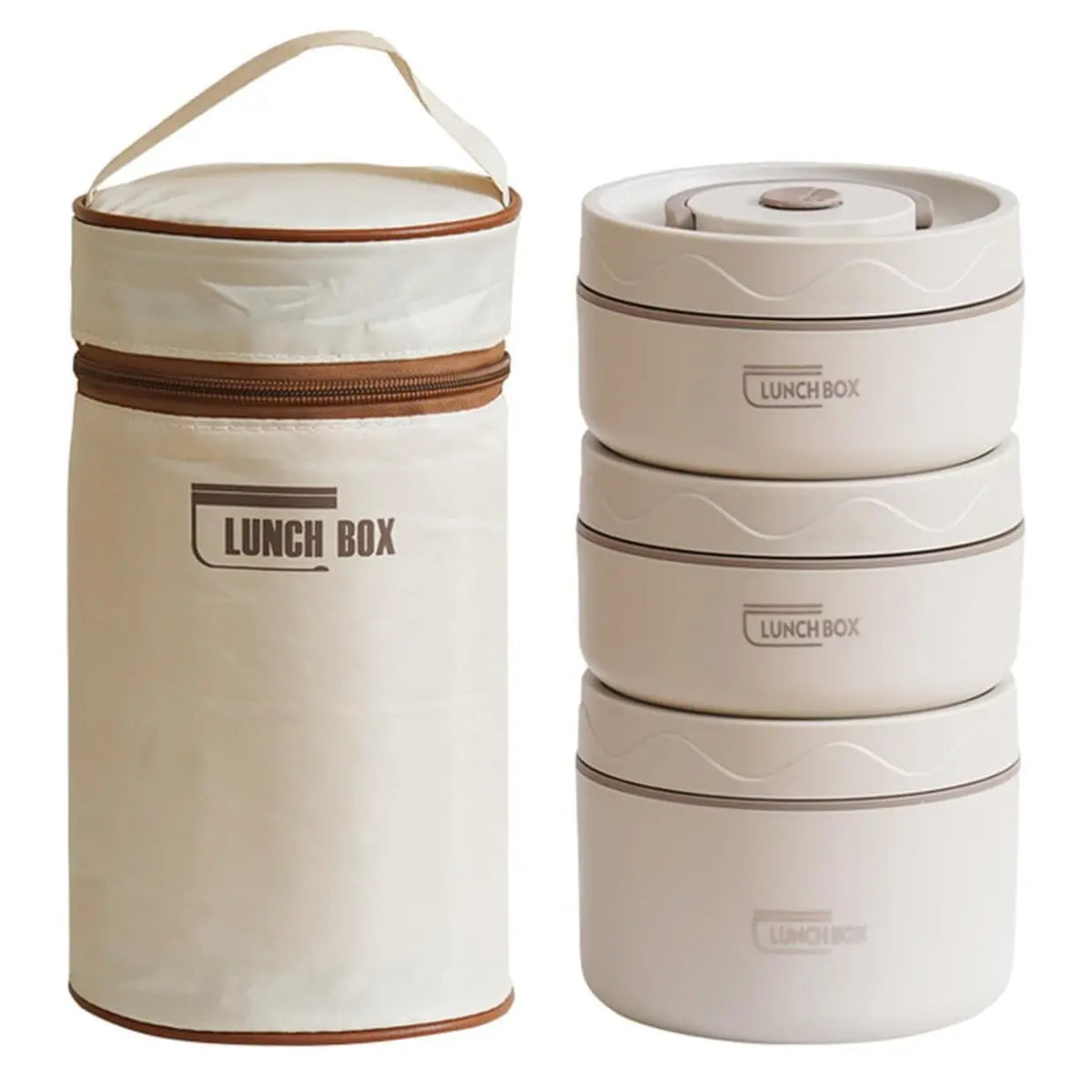 Portable Microwavable Stainless Steel Insulated Lunch Box Kit With Thermal Bag