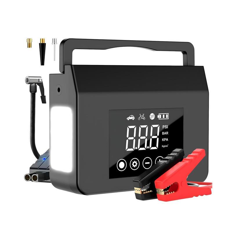 Portable Car Jump Starter with Air Compressor, (ALL Gas/7.0L Diesel) with 150PSI Tire Inflator, 12V Car Battery Jump Power,15000mAh Power Bank With LED Light