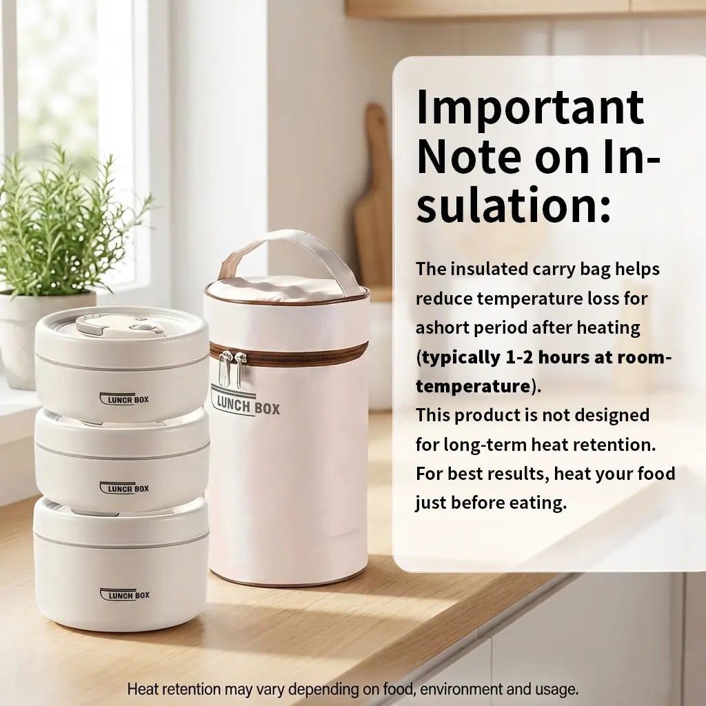 Portable Microwavable Stainless Steel Insulated Lunch Box Kit With Thermal Bag