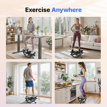 Hydraulic Fitness Stepper | LCD Monitor & Resistance Bands | 330LBS Weight Capacity
