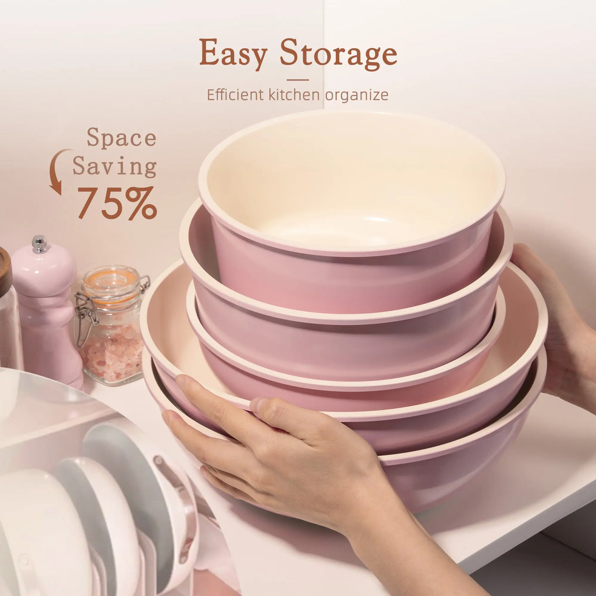 20pcs Non-Stick Pots and Pans Set with Detachable Handle